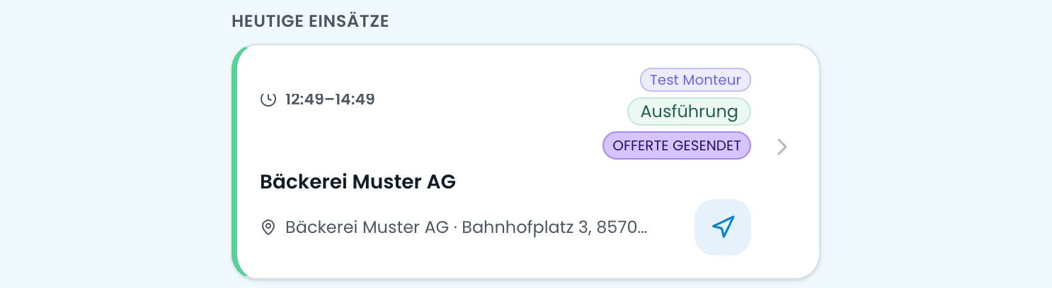 Mein Tag mit heutigem Einsatz